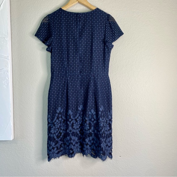 Ann Taylor Loft Navy Crochet Dress - Picture 4 of 11